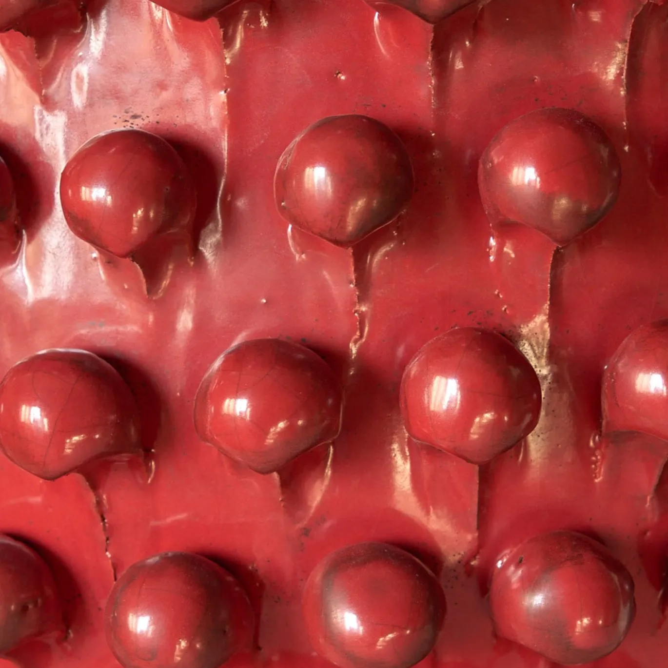 Cachepot rosso strutturato