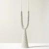 Candelabro Alpha in ceramica bianco opaco