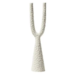 Candelabro Alpha in ceramica bianco opaco