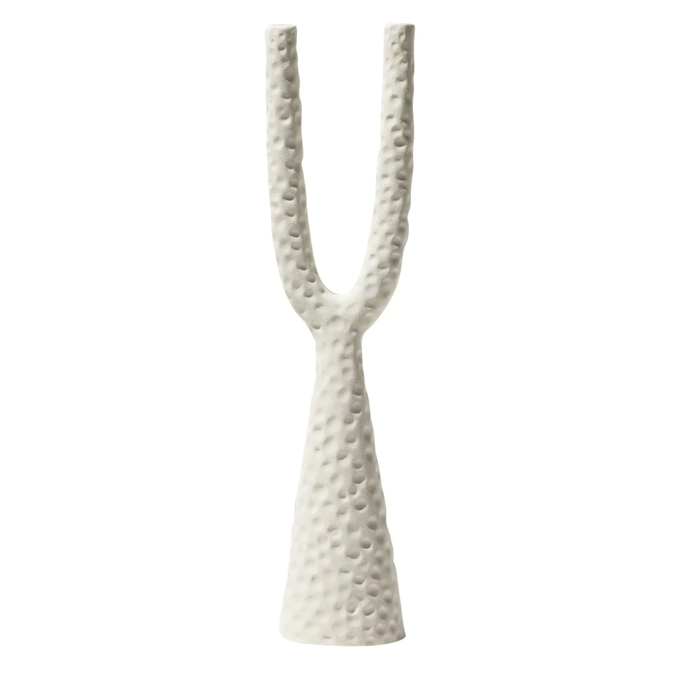 Candelabro Alpha in ceramica bianco opaco