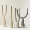 Candelabro Alpha in ceramica neve opaco