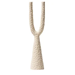 Candelabro Alpha in ceramica neve opaco