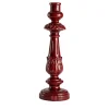 Candelabro Barocco in Ceramica Bordeaux