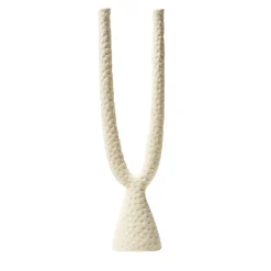 Candelabro Beta in ceramica cornsilk opaca