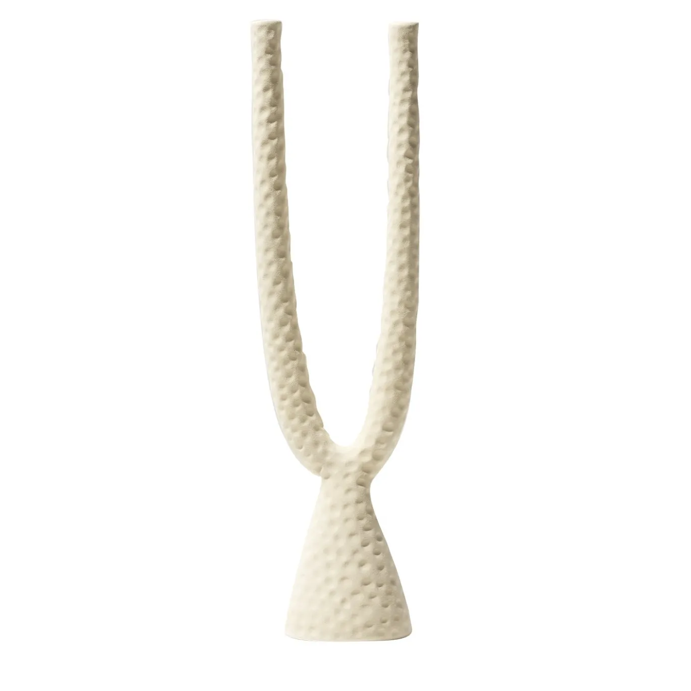 Candelabro Beta in ceramica cornsilk opaca