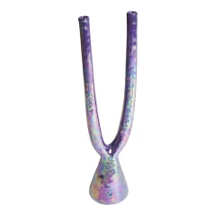 Candelabro Beta in ceramica viola
