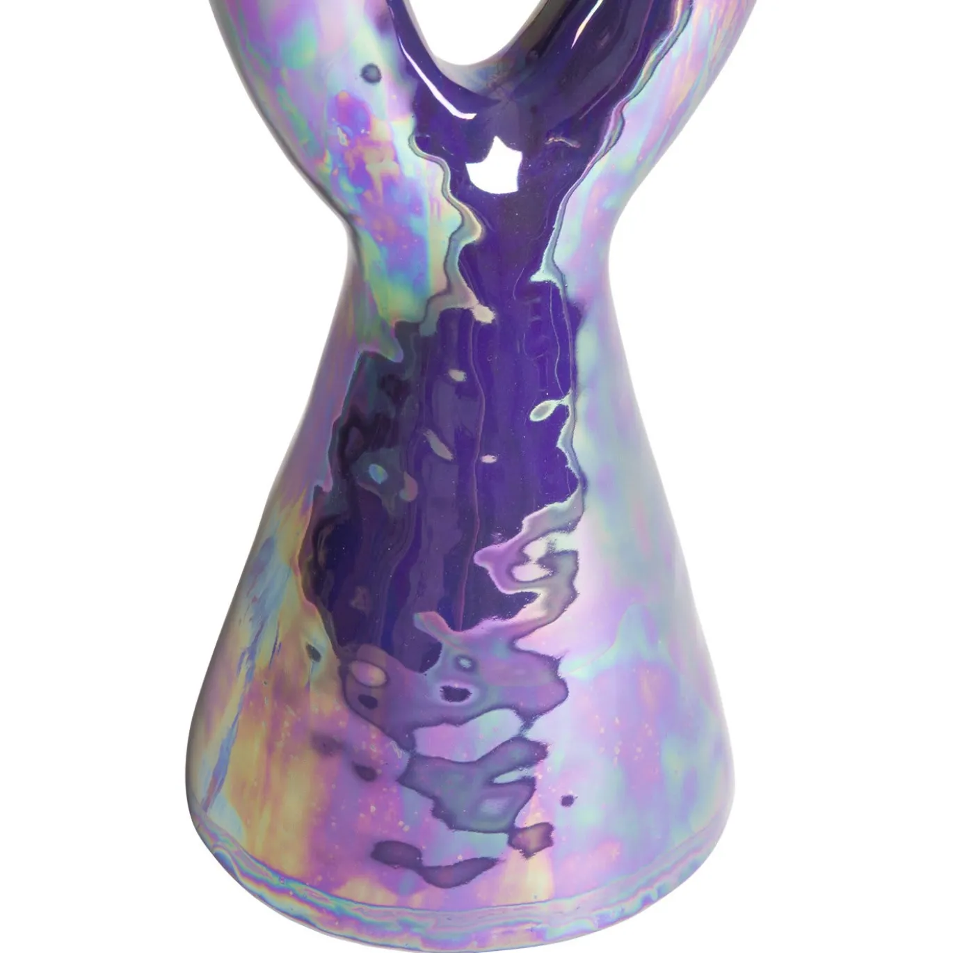 Candelabro Beta in ceramica viola
