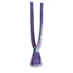 Candelabro Beta in ceramica viola