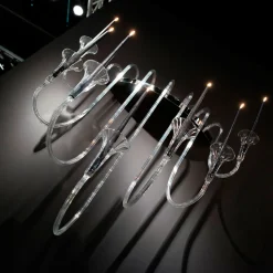 Candelabro da parete Octopus a 7 bracci argentati