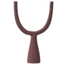 Candelabro Delta in Ceramica Borgogna Opaco