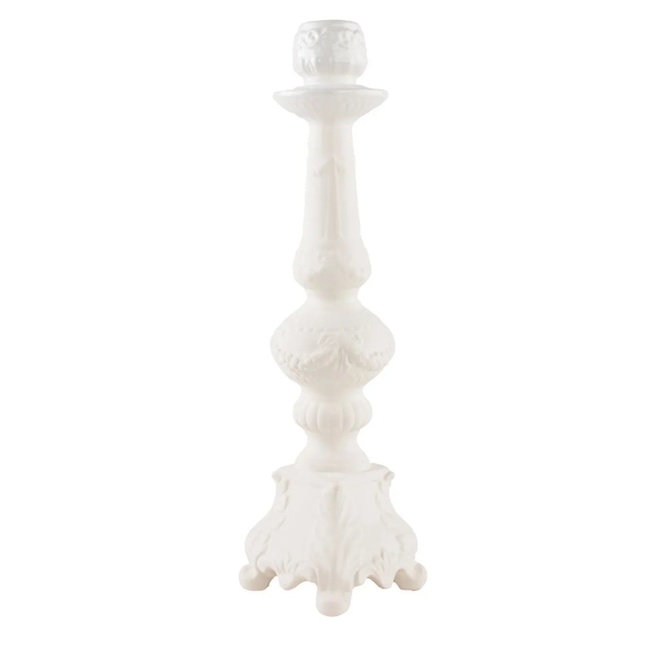 Candelabro in ceramica bianca Futura 23 di Paola Navone