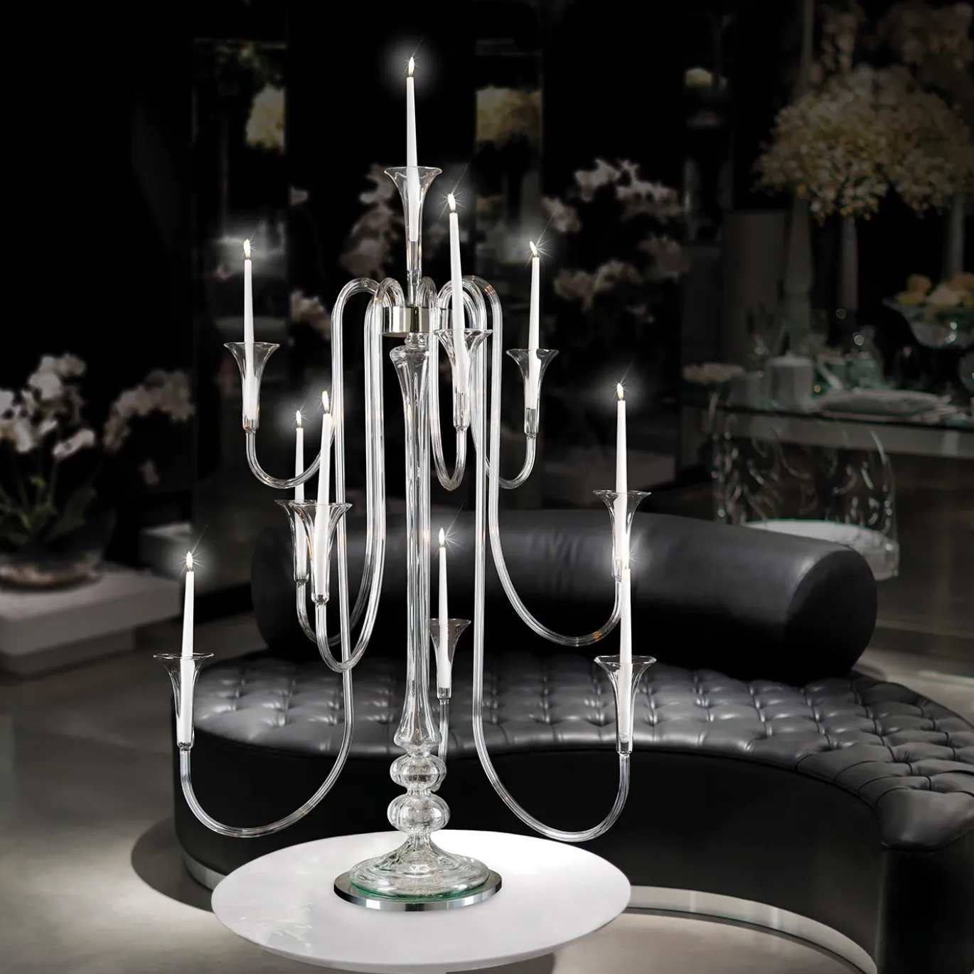 Candelabro Octopus Pyrex a 10 braccia