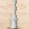 Candelabro Oreadi Dionisio in Marmo Bianco di Rotella