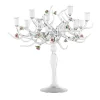 Candelabro Rose in Vetro con Dettagli Floreali