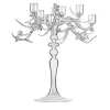 Candelabro Rose in Vetro con Finitura Trasparente