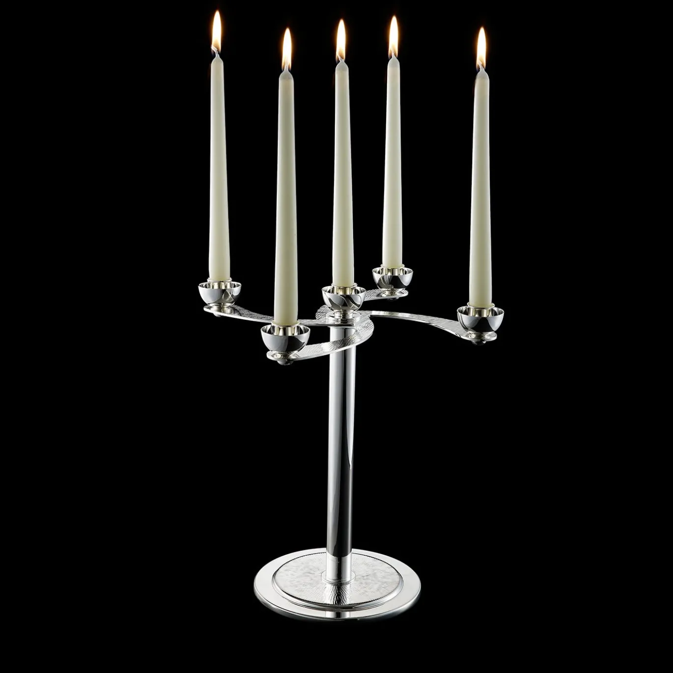 Candelabro Soffio a 5 candele in argento
