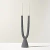 Candeliere Gamma in ceramica blu baltico opaco