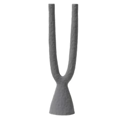Candeliere Gamma in ceramica blu baltico opaco