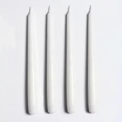 Candeliere in ceramica bianco e nero con 4 candele profumate