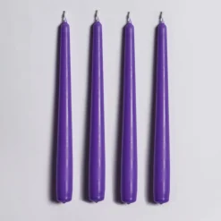 Candeliere in ceramica lilla con 4 candele profumate