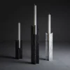Candeliere Trinity L in marmo nero e oro