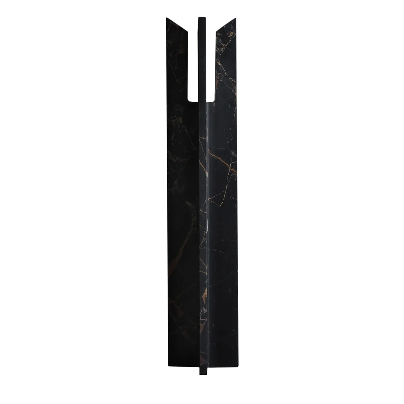 Candeliere Trinity L in marmo nero e oro