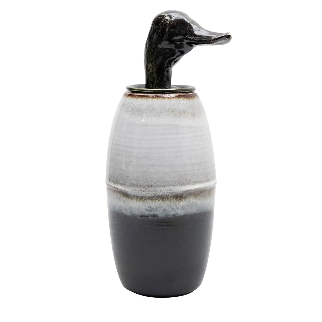 Canopo Anatra Vaso bianco e nero #3