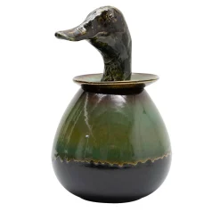Canopo Anatra Vaso nero e verde #2