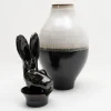 Canopo Lepre Vaso XL bianco e nero