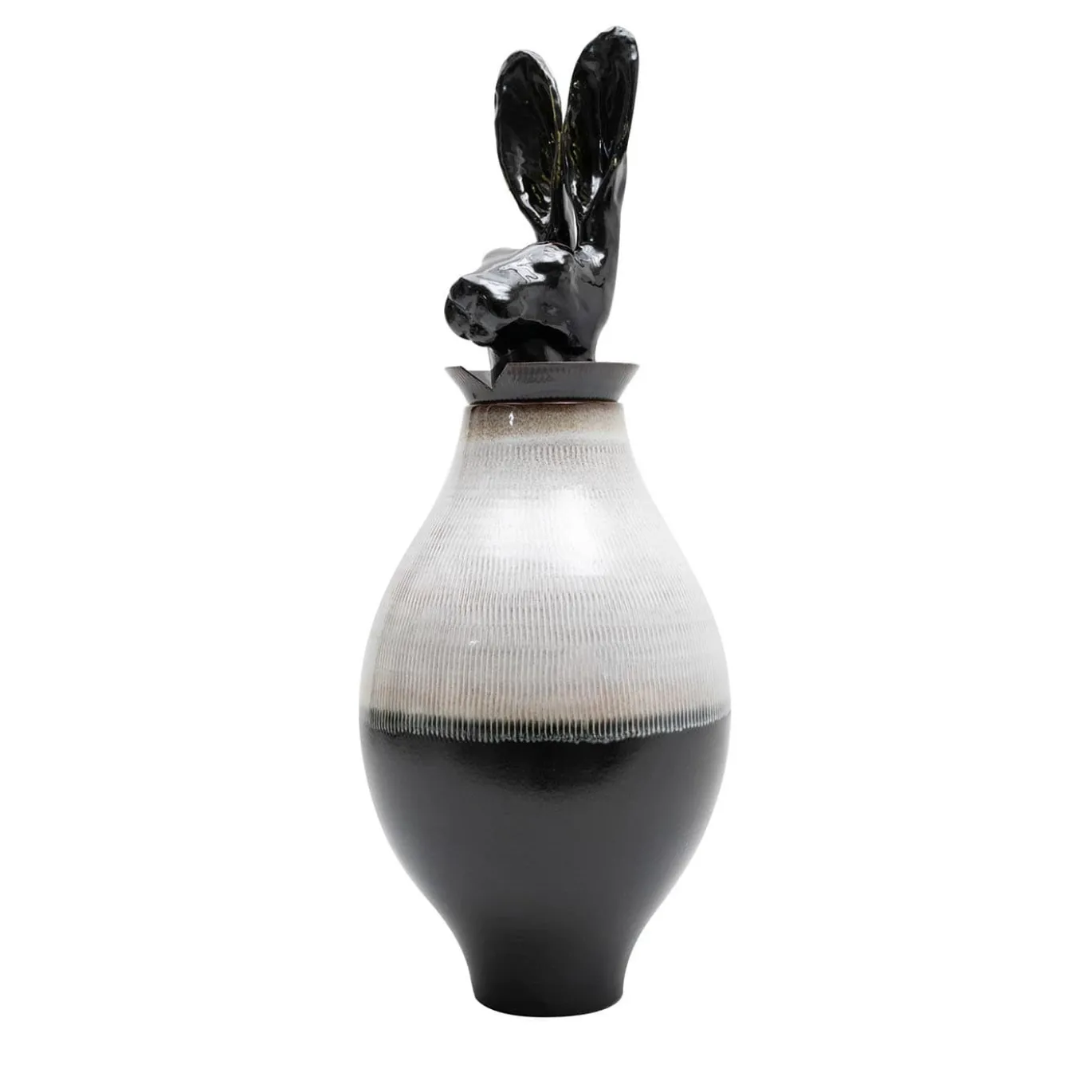 Canopo Lepre Vaso XL bianco e nero