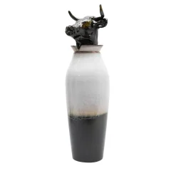 Canopo Toro Vaso a L bianco e nero
