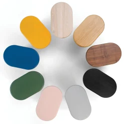 Cantilever S - Tavolino Laterale Ovale in Frassino Giallo