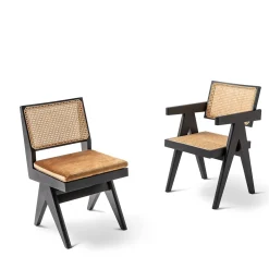 Capitol Complex Office Chair, Hommage à Pierre Jeanneret - Seduta in paglia di Vienna