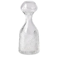 Caraffa in cristallo trasparente incisa a mano Grecale