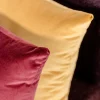 Carrè Bordeaux Cuscino Quadrato in Velluto di Seta