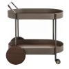 Carrello Bar Route in Noce Canaletto Marrone