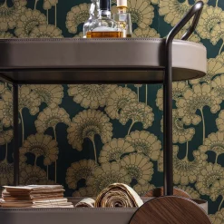 Carrello Bar Route in Noce Canaletto Marrone