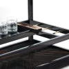 Carrello da bar in legno di ebano