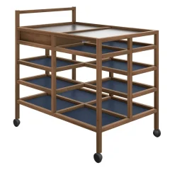 Carrello da portata in noce Canaletto di Bodil Kjær
