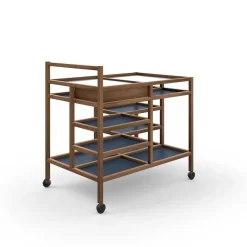 Carrello da portata in noce Canaletto di Bodil Kjær