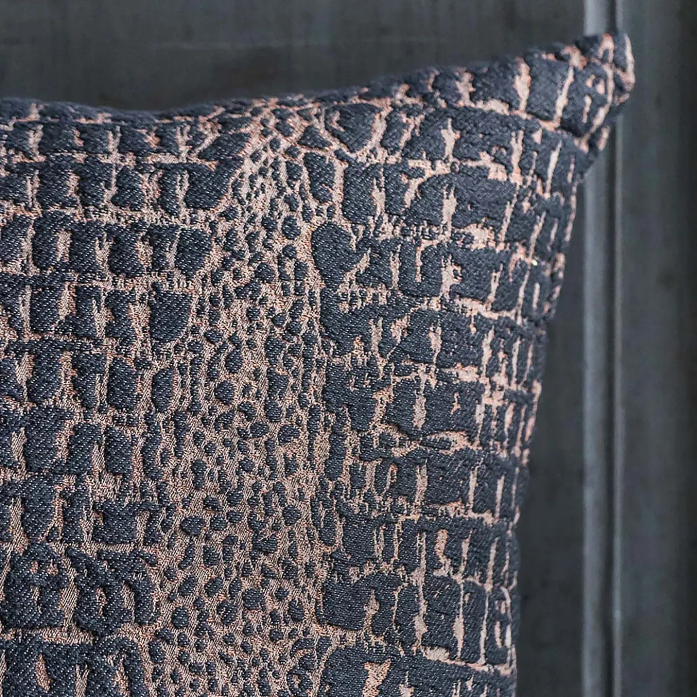 Carrè Marrone Animalier Cuscino Quadrato Jacquard