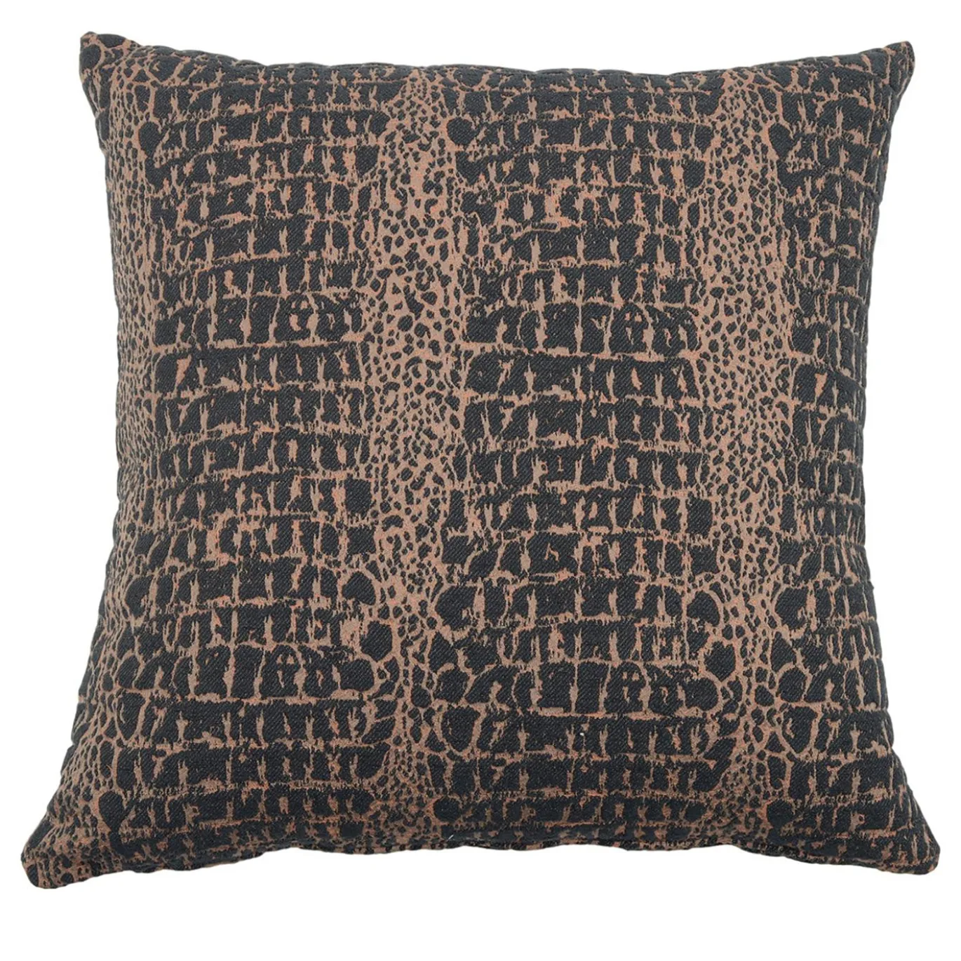 Carrè Marrone Animalier Cuscino Quadrato Jacquard