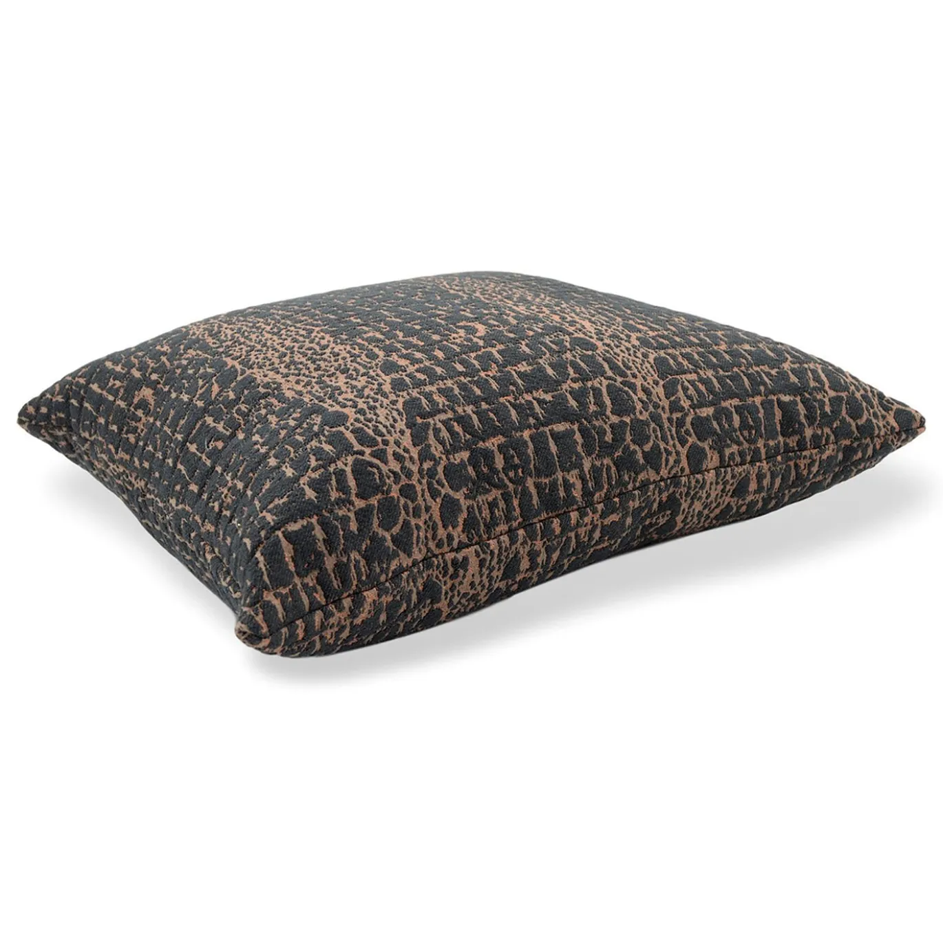 Carrè Marrone Animalier Cuscino Quadrato Jacquard