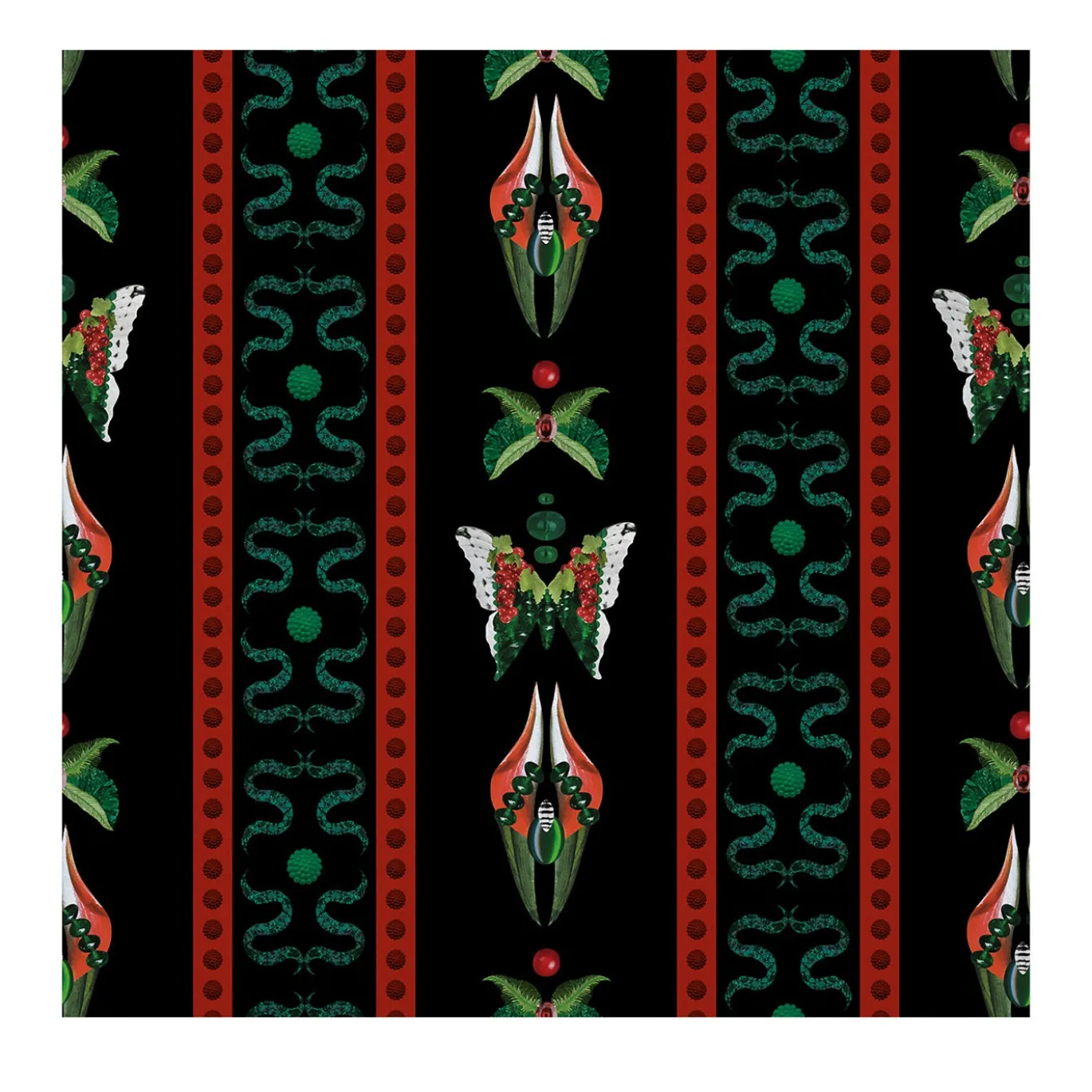 Carta da parati Bugs Lines Onyx di Fanny Garnichat