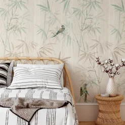 Carta da Parati Chinoiserie con Foresta di Bambù
