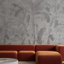 Carta da parati con texture a matita della foresta tropicale