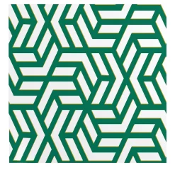 Carta da Parati Geometrica Mid Century Modern Verde e Bianca
