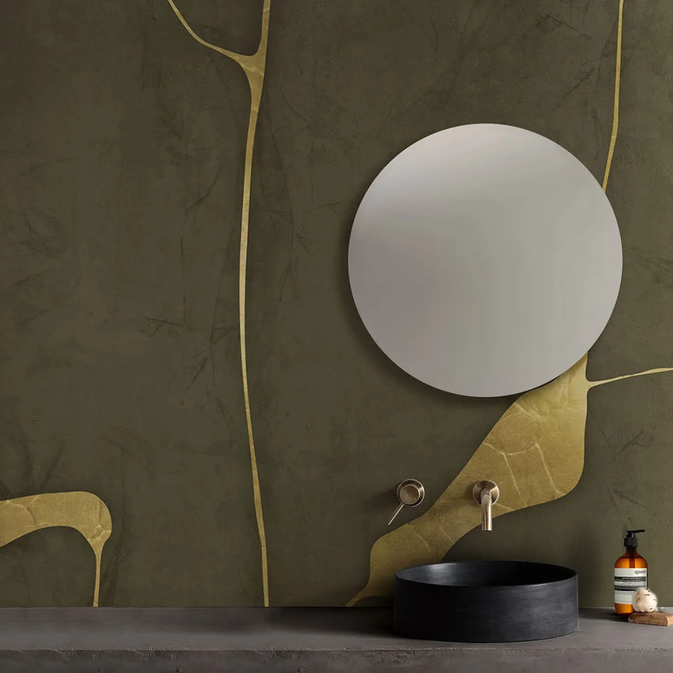 Carta da Parati Kintsugi Verde
