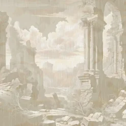 Carta da parati Storm of Stones and Shadows Tortora edition di Magnus Gjoen
