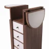 Cassettiera Cocker 4 in legno e pelle